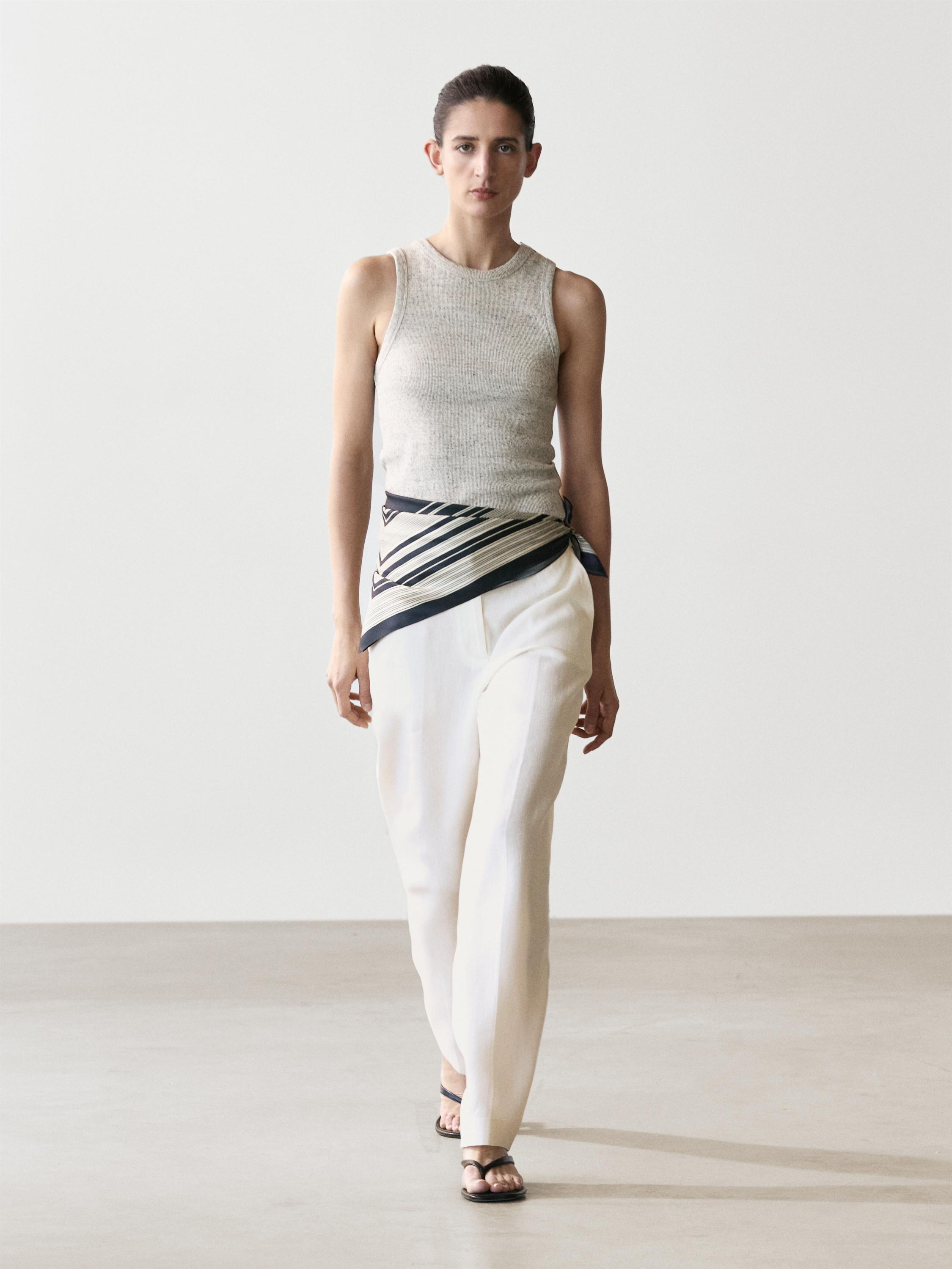 Linen suit trousers
